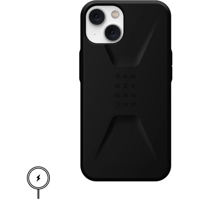 Чехол UAG для iPhone 14 - Civilian for MagSafe - Black - 114036114040