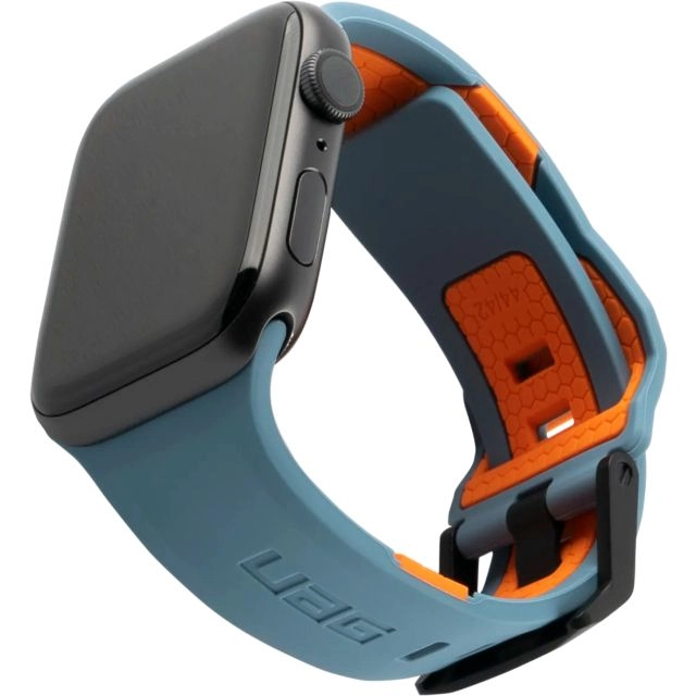 Ремешок UAG для Apple Watch (Ultra/45/44/42 mm) - Civilian Silicone - Slate/Orange - 19148D115497