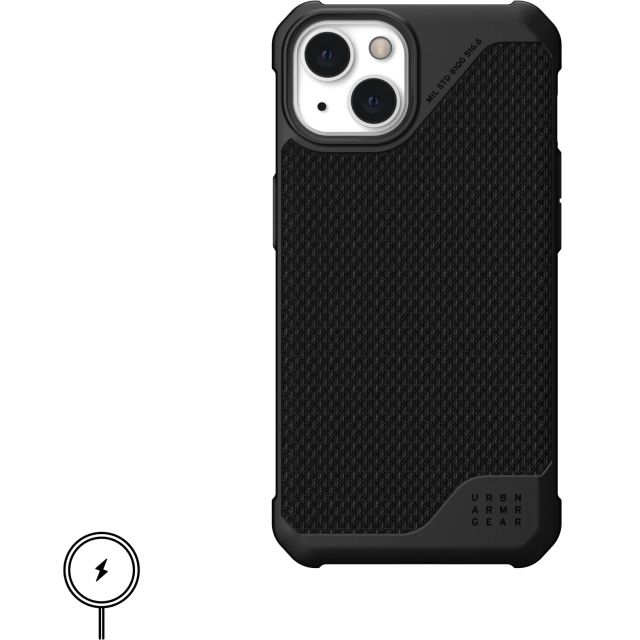 Чехол UAG для iPhone 13 - Metropolis LT with MagSafe - Kevlar Black - 11317O183940